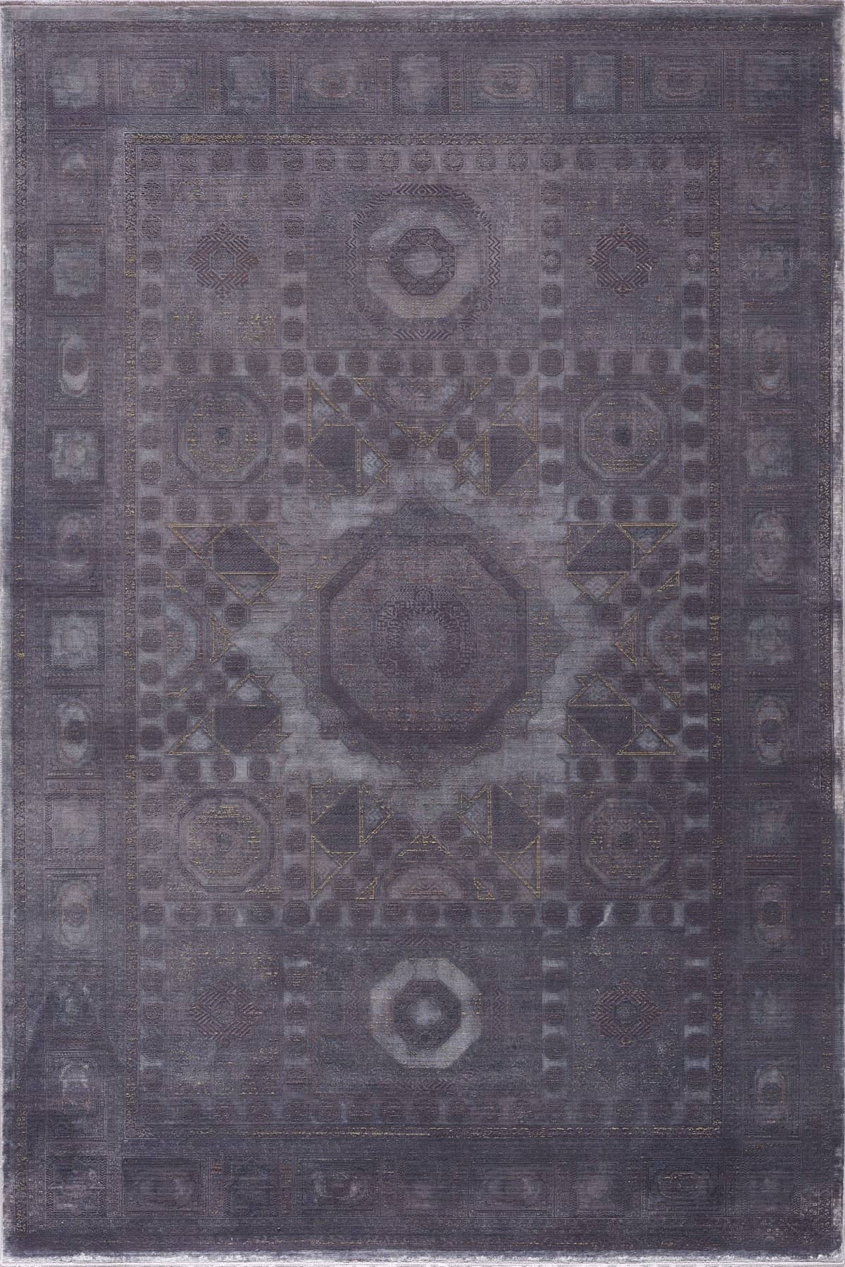 Gordion - Beryl Kendinden Saçaklı Modern Halı - küçük resim 1